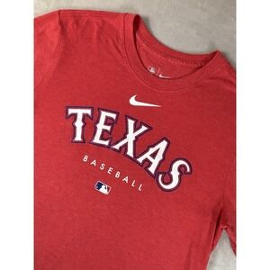 Nike Texas Rangers Baseball T Shirt Mens Medium Red MLB Dri Fit Athletic Tee